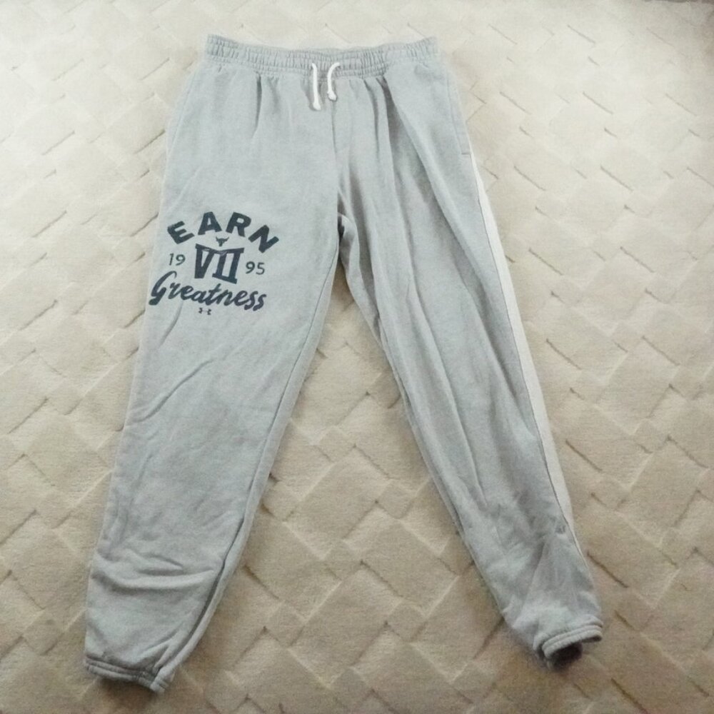 Gray Men's Sweatpants with Side Stripe - Unbranded